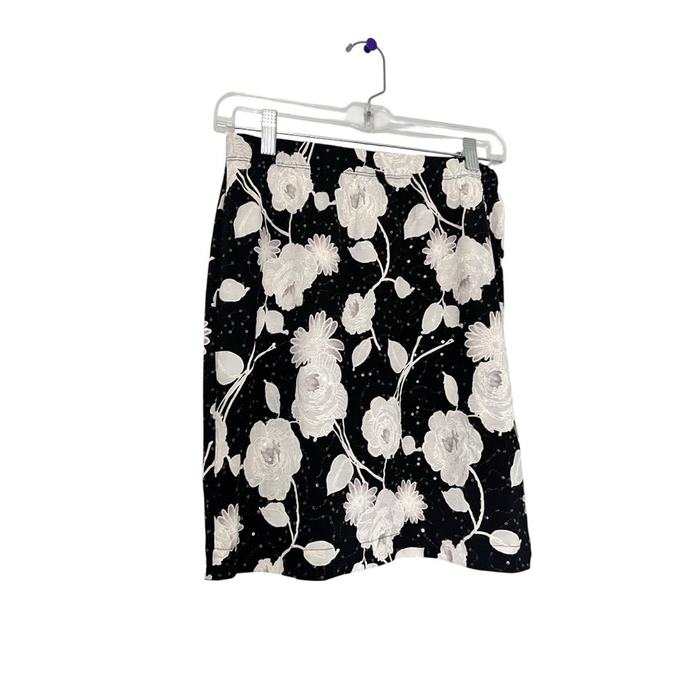 Grayse Black and White Floral skirt blazer set sz S - Picture 7 of 9